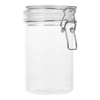 750ml Plastic Storage Container With Locking Clamp For Nuts Tea Leaves Sealed Canister Storage Bottle Home Storage ganization 1