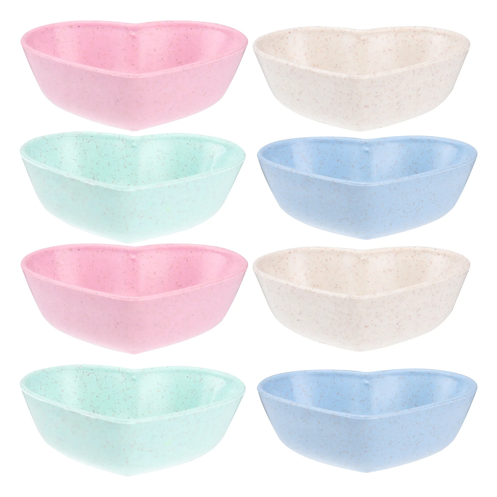 8 Pcs Heart Shaped Saucer Sauce Dish Seasoning Snack Food Plates Appetizer Plates Serving Kitchen Dining Bar