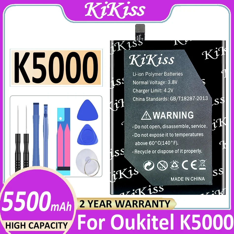 

5500mAh K5000 Battery For Oukitel K5000/K 5000 lite Phone High quality Batteries With Tools+Tracking Number