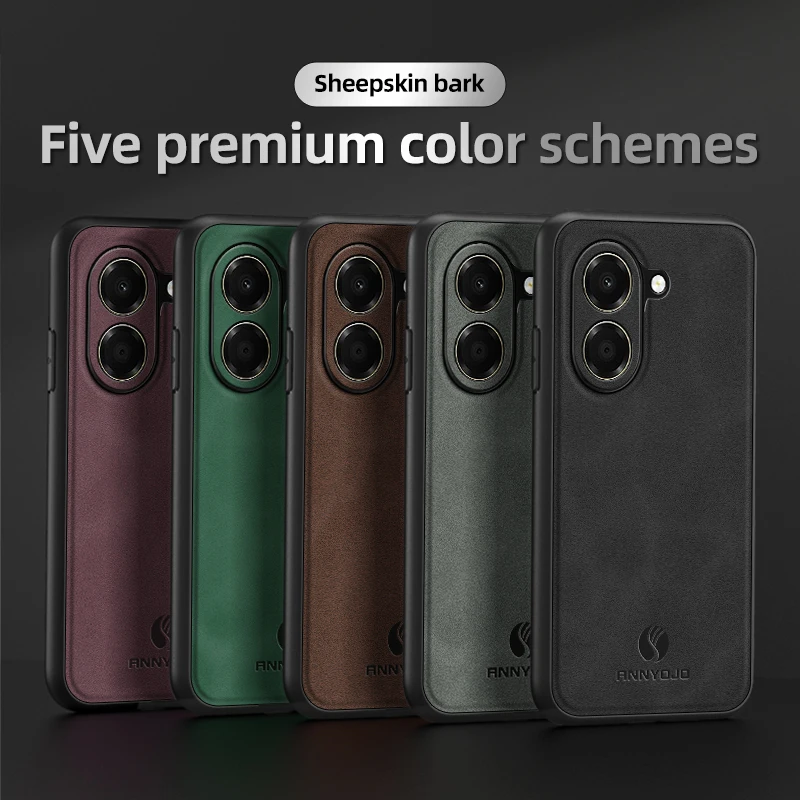 Leather Shockproof Phone Case with Built-in Car Magnet