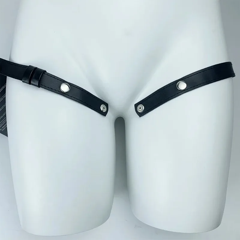 Chastity Cage PU Leather Anti-off Auxiliary Belt Anti-off Male Penis cage Adjustable Rope Chastity Lock Accessories sexyshop