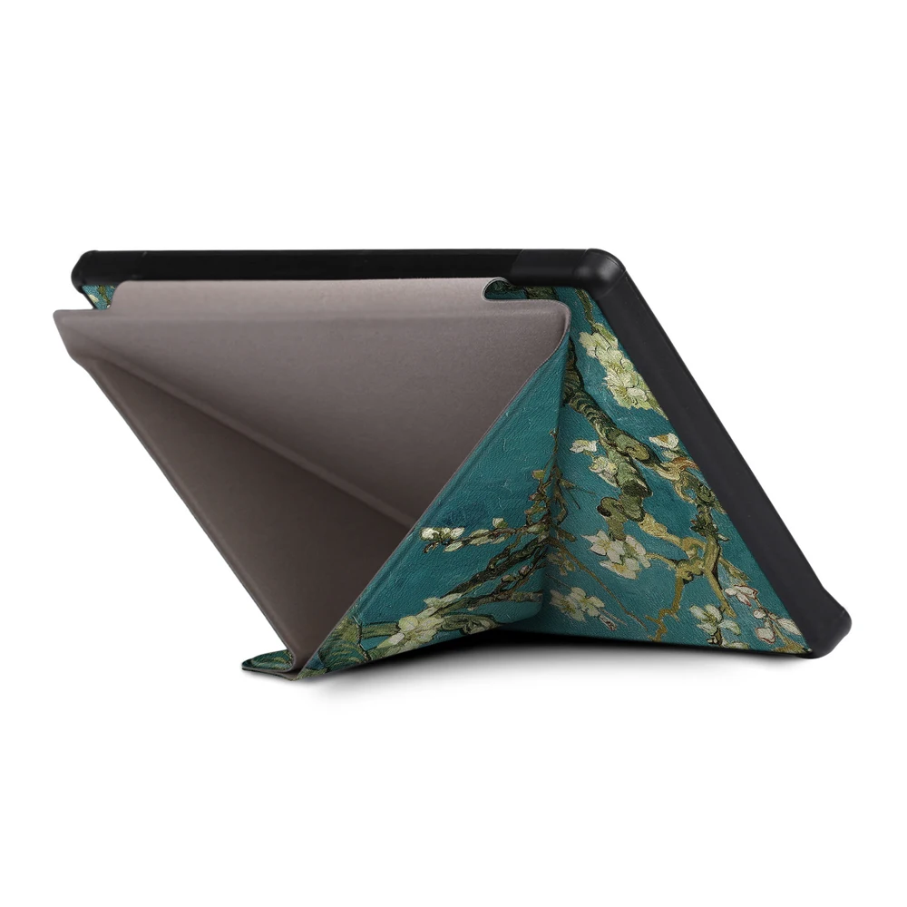 Stand Case para Kobo Libra H2o Ereader Ebook Bolsa de Bolso Couro Premium Origami Multiângulo Modelo N873 Capa Protetora - Imagem 3