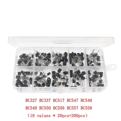 50-900PCS Transistors kit NPN PNP S8050 S8550 S9012 2N3904 2N3906 C1815 A1015 MJE13001 BC327 BC337 BC517 BC547 BC548 BC549 BC558 - Image 7