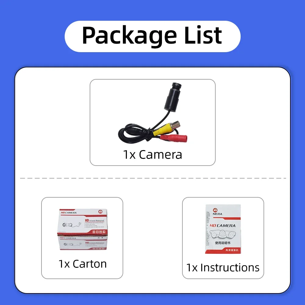 2MP Mini AHD Analog Camera Night vision AHD Backup Camera Analog Coaxial Wired Low illumination Camera Anti-interference Water