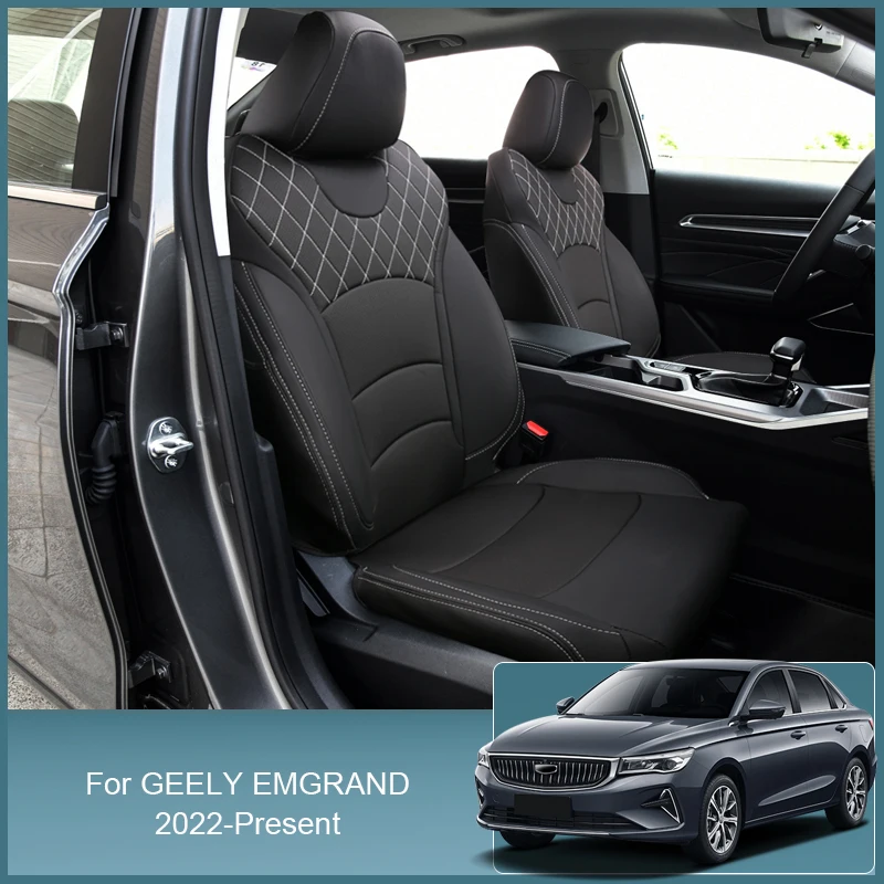 

Чехол для автомобиля на заказ для Geely Emgrand, модель 2022 года, из искусственной кожи, чехол для подушки на сиденье, водонепроницаемый аксессуар для автомобиля
