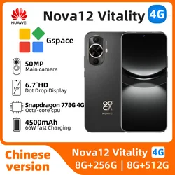 HuaWei Nova 12 Vitality Edition Mobile Phone Snapdragon 778G Harmony OS 4.0  6.7"  120HZ 66W Charge 50.0MP Camera OTA