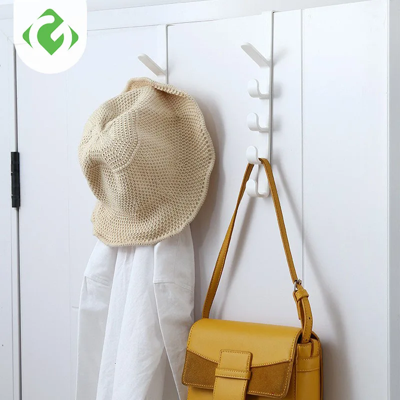 

5 hooks Home Storage Organization Hanger Rails Bedroom Door Hooks Clothes Hanging Rack Holder Hook for Bags Towel hat organizer