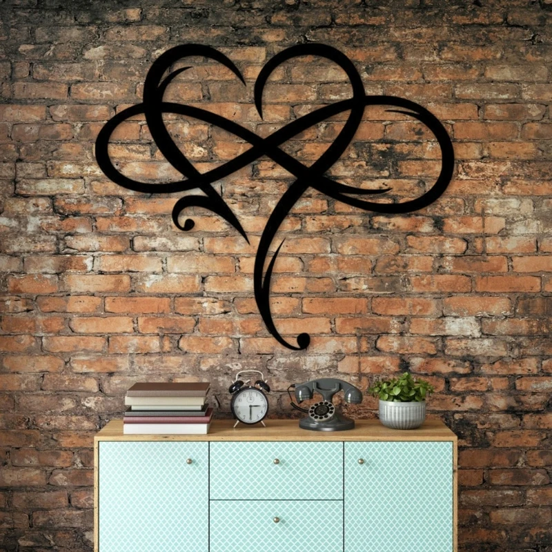 Infinity Heart Metal Wall Decor Infinity Heart Wall Decoration