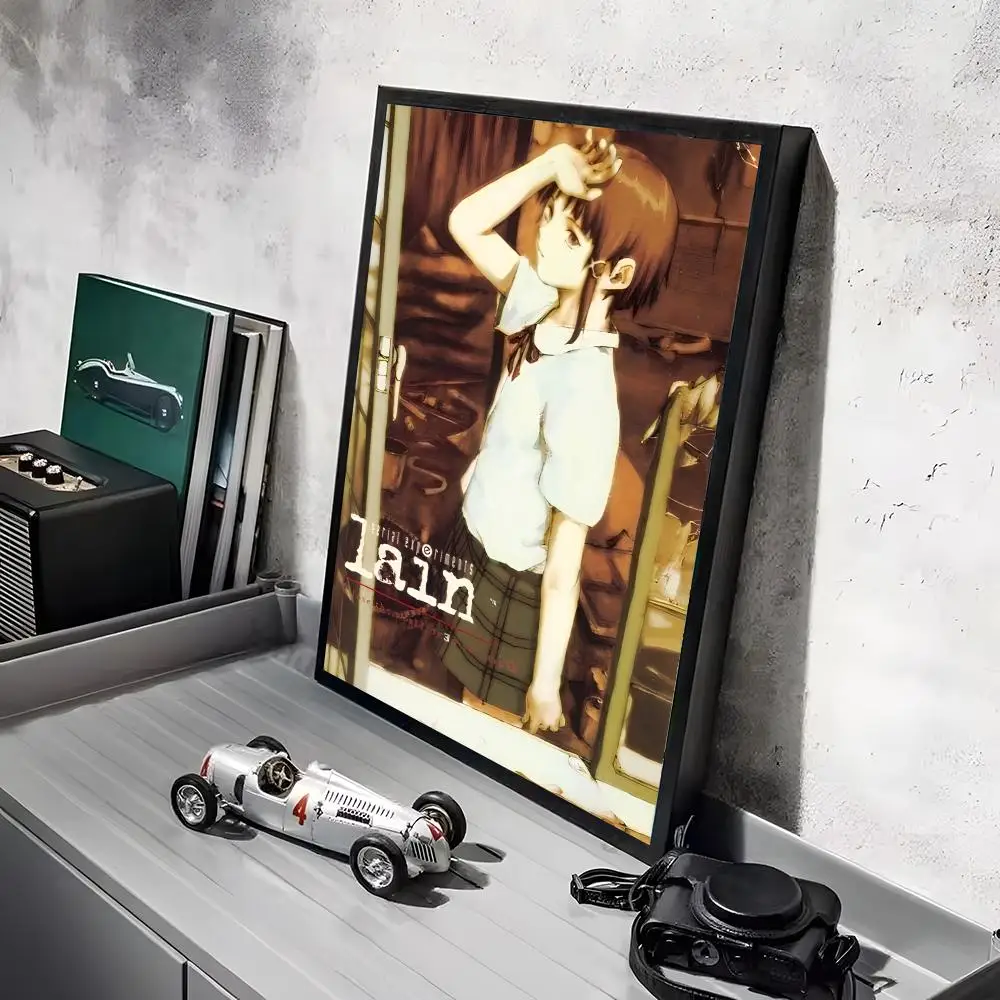 Serielle E-Experimente Lain Anime-Poster, Aufkleber, Wandgemälde, selbstklebende Dekoration für Schlafzimmer, Wohnzimmer, Zuhause, Wandaufkleber, Geschenk – Detail 12