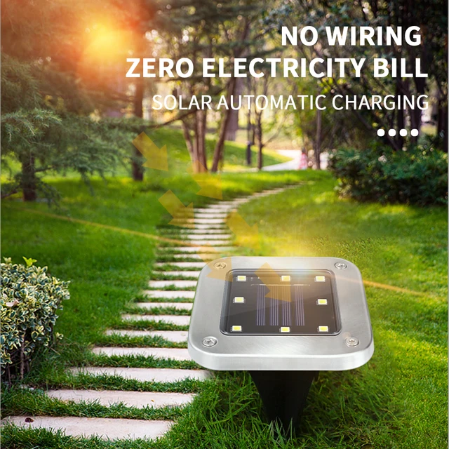 Napelemes Földi Lámpák, 4-Pack Led Kültéri Napenergia-Lámpák, Vízálló Világítás A Sétány Teraszos Udvarához - Image 3