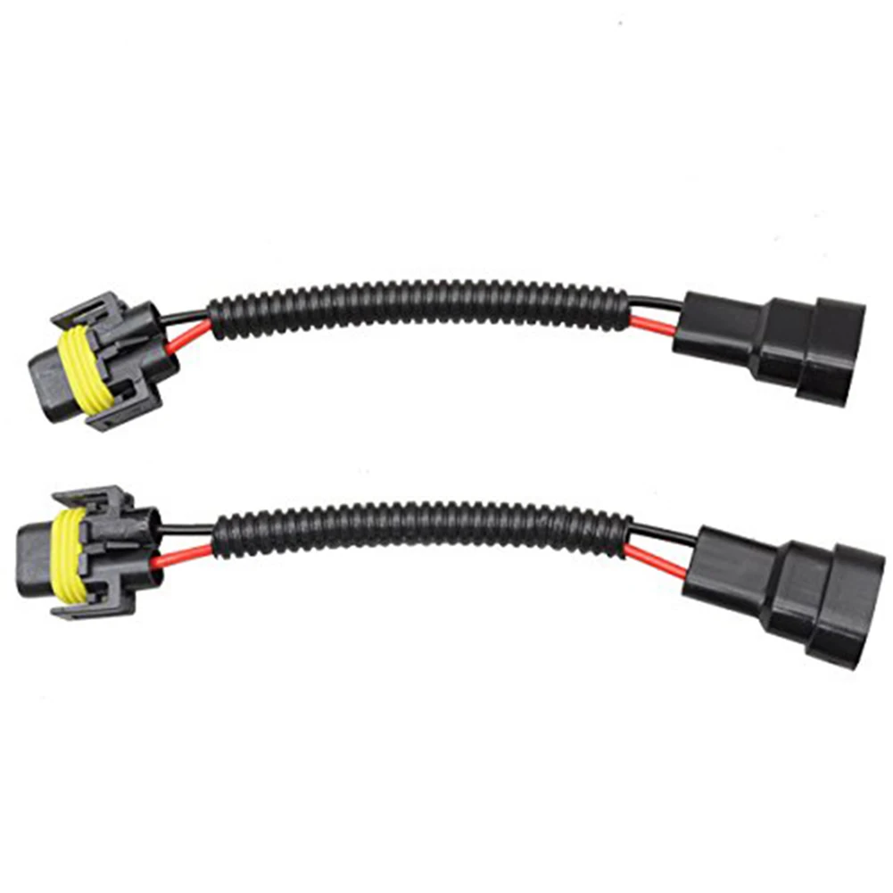 2Pcs 헤드 라이트 변환 소켓 9005/9006 H11 커넥터 와이어 하네스 헤드 라이트 커넥터 소켓 어댑터 헤드 라이트 램프