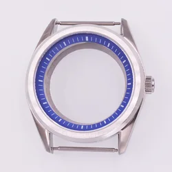 Cassa orologio in argento con vetro zaffiro e ghiera multicolore, 40mm