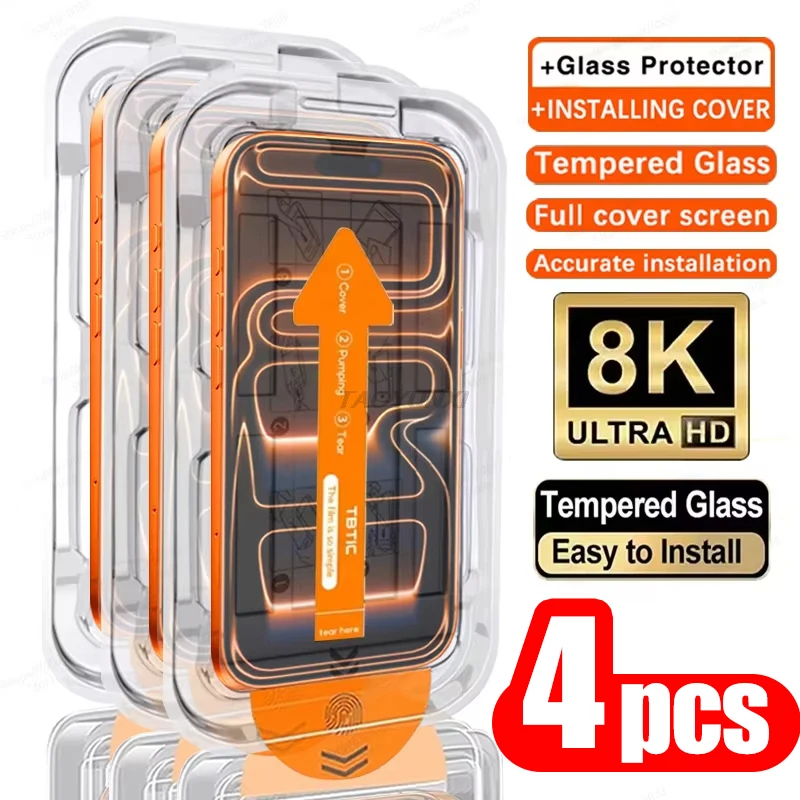 Premium HD Tempered Glass Screen Protector - 1 to 4 Pack
