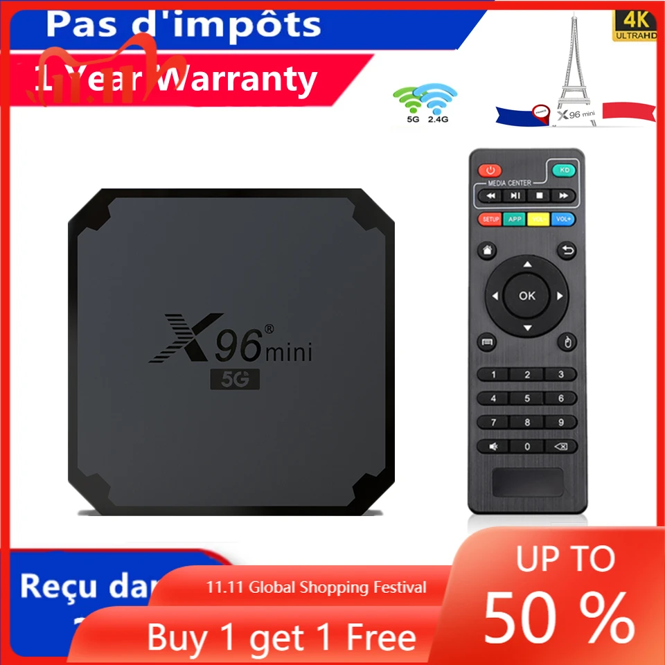 Iptv Android TV New X96 Mini Box 9.0 S905w4 5G 2G 16G 4k M3u Smart Ip Tv Set Top Neo Francais Ship From Germany |