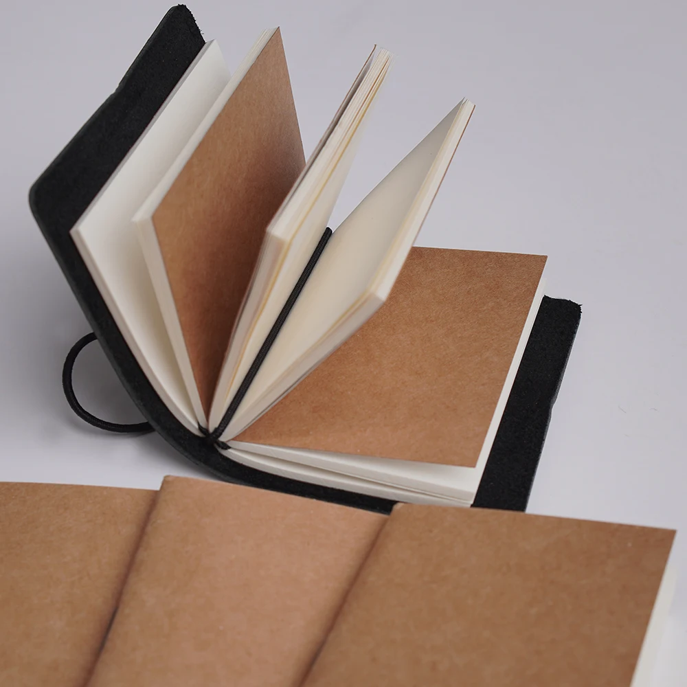 3 books Mini notebook Applicable to line Install notebook Loose leaf paper Daily writing minute-book, 32 sheets of 100g pape 2
