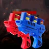 Children Fun Toys Flying Saucer Guns Ejection Flying Disc 100 EVA Soft Bullets Toy Gun Kids Outdoor Games Interactive Sport Toys 6