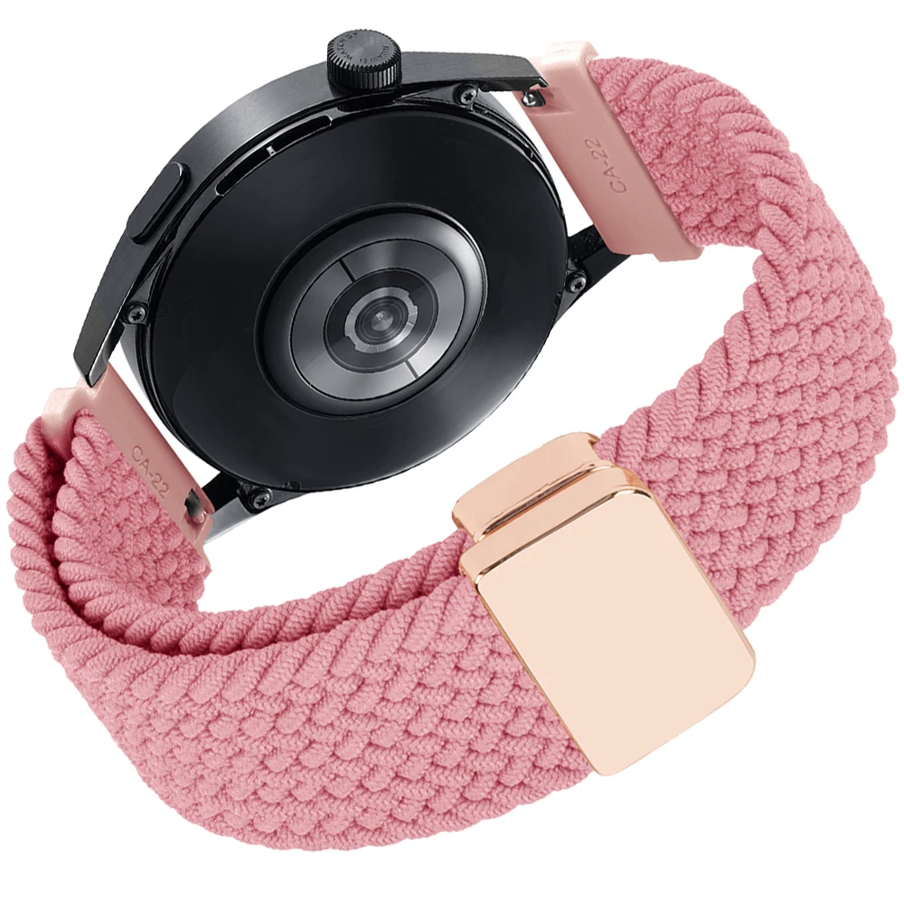 Braided Velcro Strap, 20mm 22mm Adjustable Watch Band
