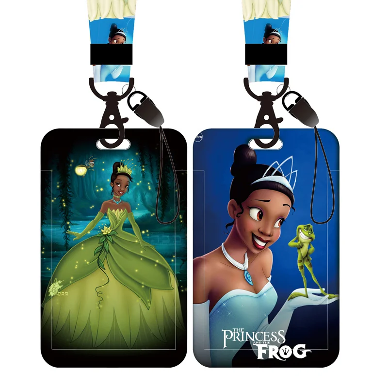 

Disney Tiana Princess Card Holder Lanyard for Keychain Retractable clip ID Card Holders Neck Strap Door Badge Holder Reel Yoyo