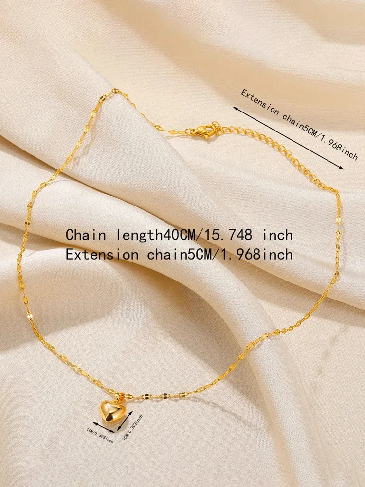 Stainless Steel Gold Beloved Charm Pendant Necklace - Image 3