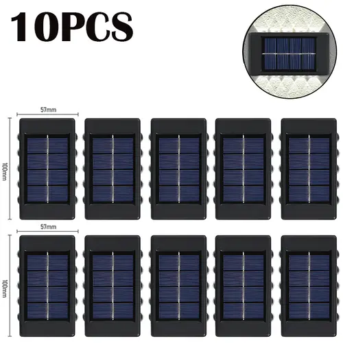 10 LED Solar Wall Lamp Outdoor Waterproof Solar Powered Light UP and Down Illuminate Home Garden Porch Yard Decoration - Image 16