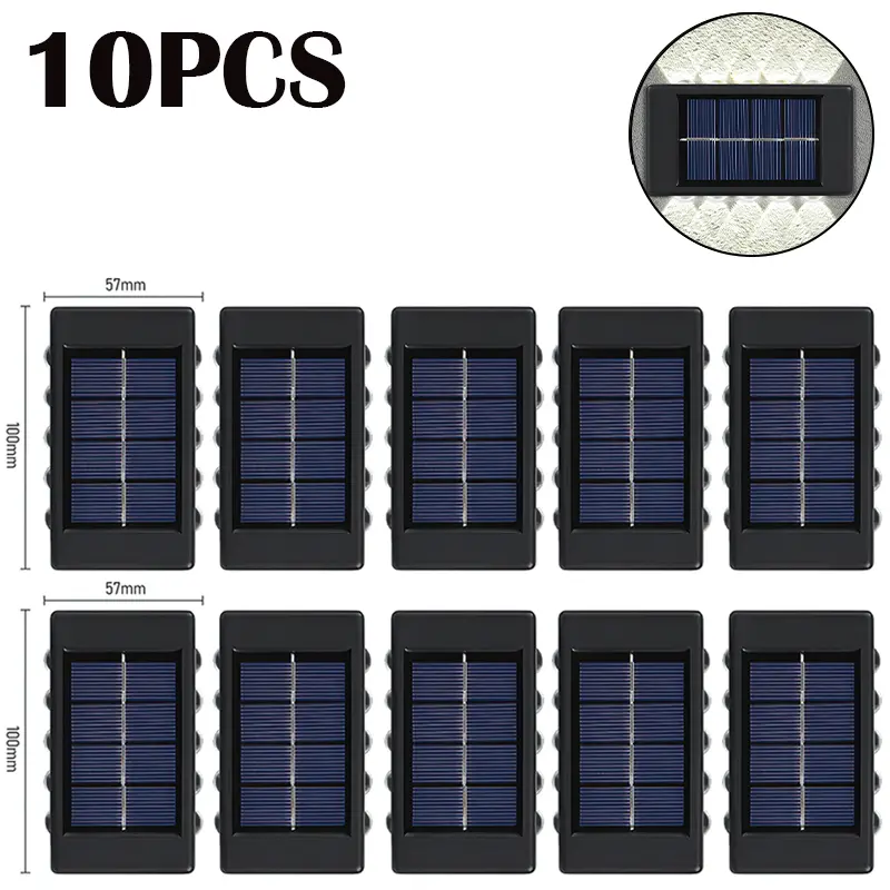 10 LED Solar Wall Lamp Outdoor Waterproof Solar Powered Light UP and Down Illuminate Home Garden Porch Yard Decoration - Image 16