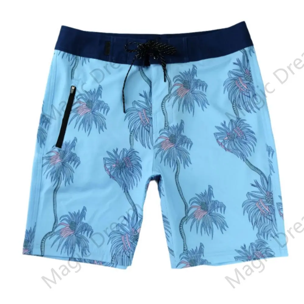 2024 Jun Men Summer New Waterproof Beach Shorts With Pocket Phantom Bermuda Board Shorts Swim Quick Dry Casual Diving  Swimwear 3