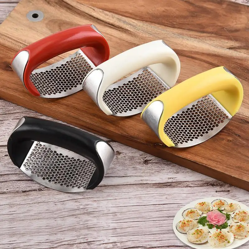 1pcs Stainless Steel Garlic Press Manual Garlic Mincer Chopping Garlic Tools