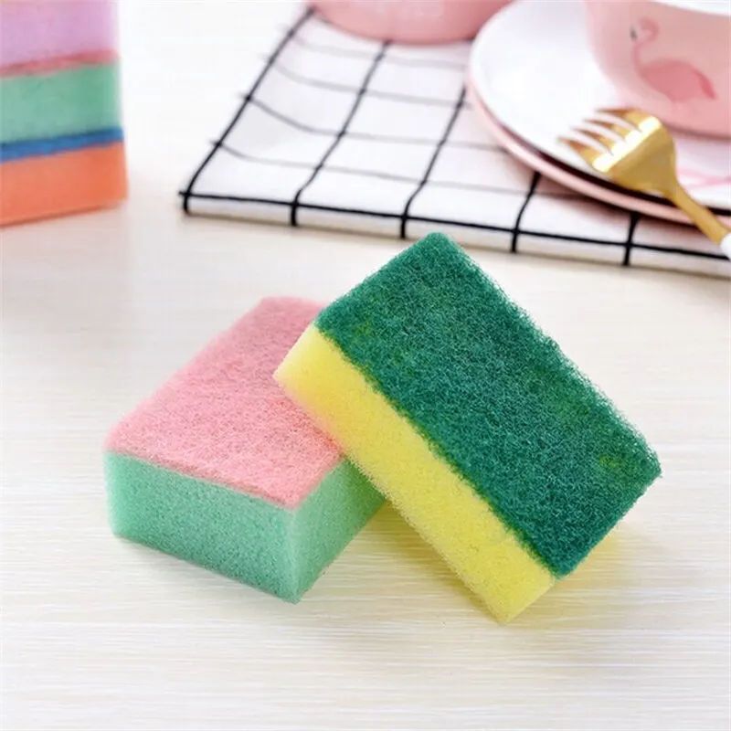 Cleaning Sponges 10Pcs/Set Dishwashing Kitchen Scrub Pot Rust Removal