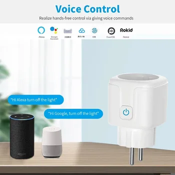 20A Smart Wifi Plug EU Standard Wireless Outlet Cozylife APP Remote Control Smart Home Appliances Work With Alexa Google Home