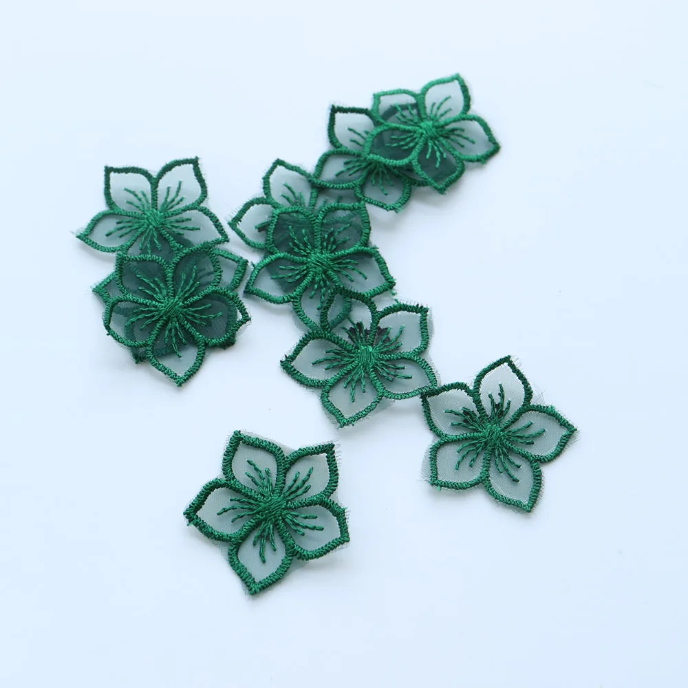 Patches 10pc Embroidery Floral Organza for Clothing Bags Craft - Picture 10 of 10