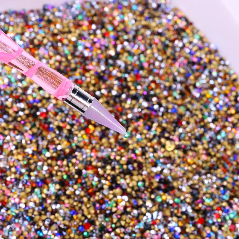 Rhinestone Applicator Picker Wax Pencil Pen for Nail Art Decorations,Gem Picker Tool Waxpen 6