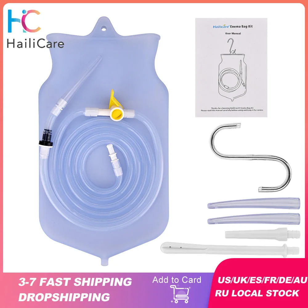 EnemaBagReusableSiliconeGelWaterColonAnalCleansingEnteroclysmVaginalWashing