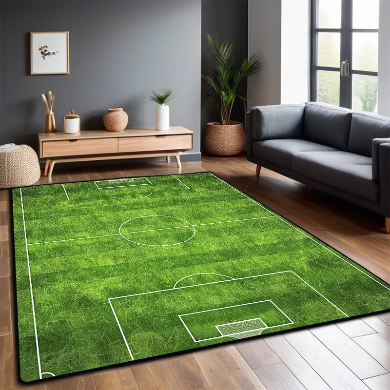 Football Field Carpet Living Room Foldable Big Size Floor Mats 200x300cm Non-slip Play Mat for Children Bedroom Machine Washable 4