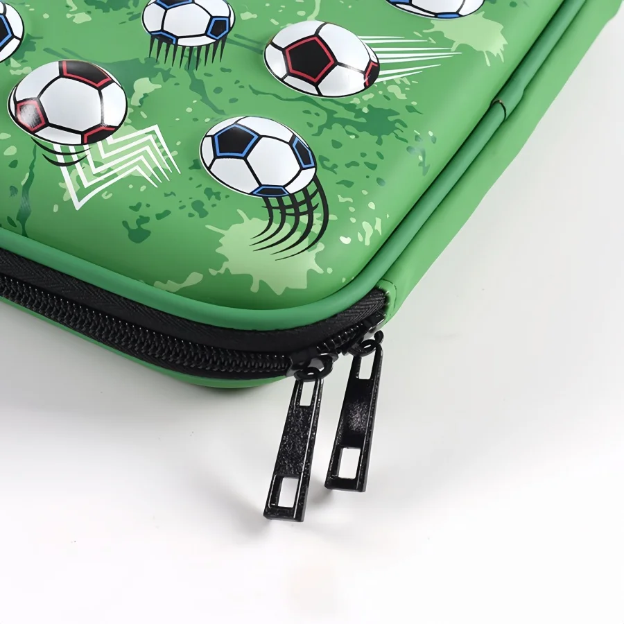 1pc Creative football pattern design pencil case/pencil case, large capacity pencil case, distinctive football pattern, suitable
