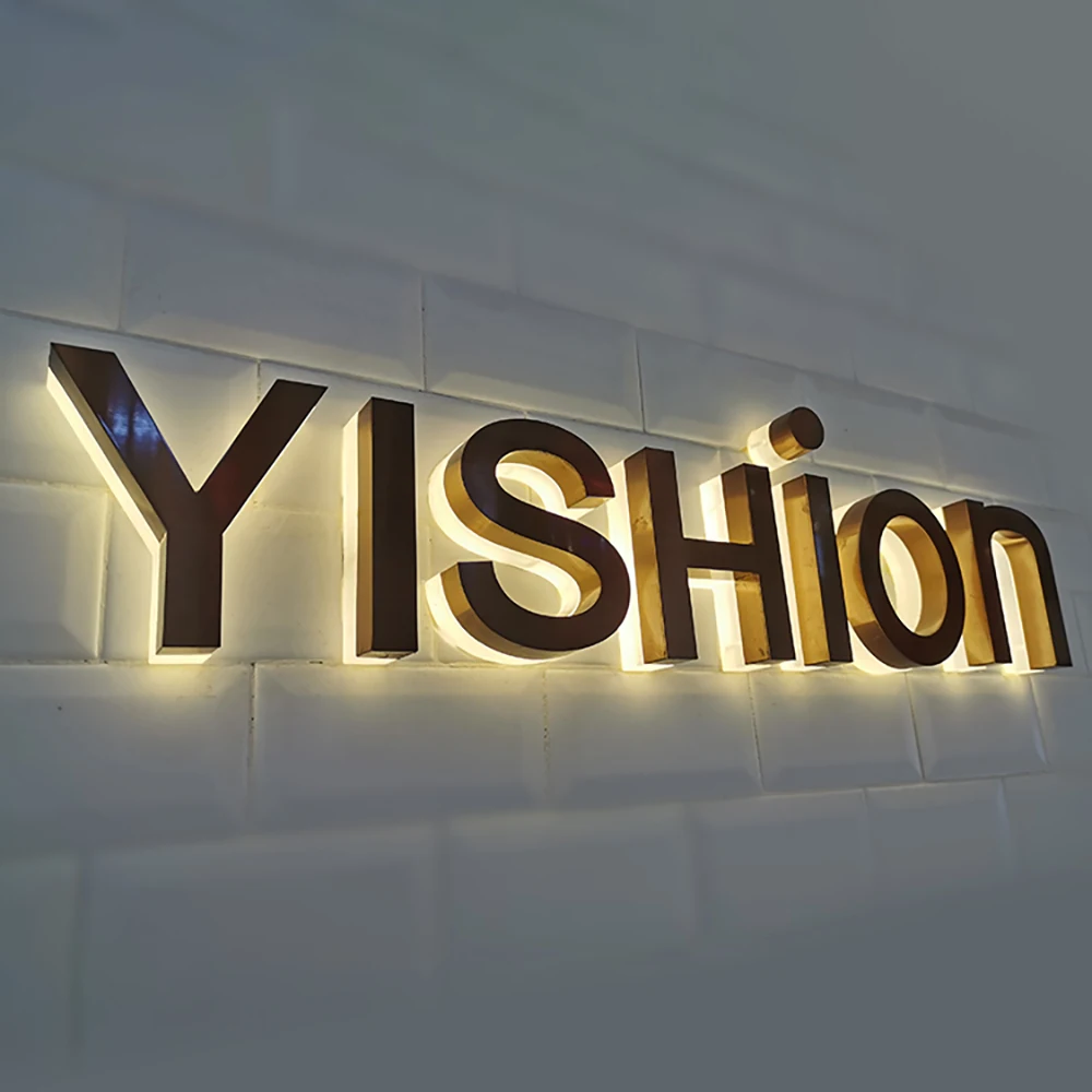 Exterior Building Sign Letters Led Backlit Store Letters Sign For Wall Custom 3D Led Letter Sign