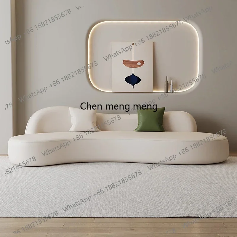 N138 Canapés Courbes Style Crème Nordique, Design Moderne, pour Salon, Réception, Hôtel, Lounge, Bureau