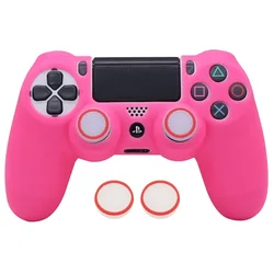 Glow-in-the-Dark Gamepad Joystick Silicone Protective Skin Cover (Pink)