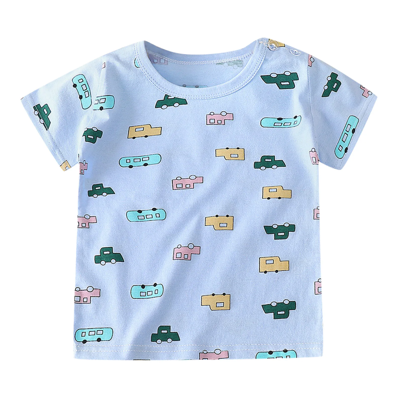 

Toddler Shirt Short Sleeve Boys Girls Cartoon Car Strawberry Love Prints Shirt Tops Outwear Youth T Shirt