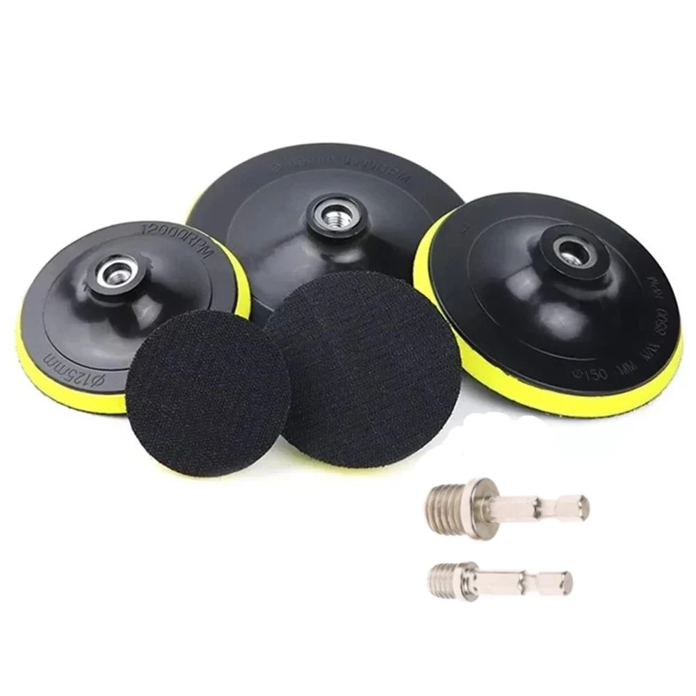 

1pc Self-adhesive Type Grinder Polishing Disc Backing Pad With Drill Adapter For Surface Buffing And Cleaning Abrasive Tool Part