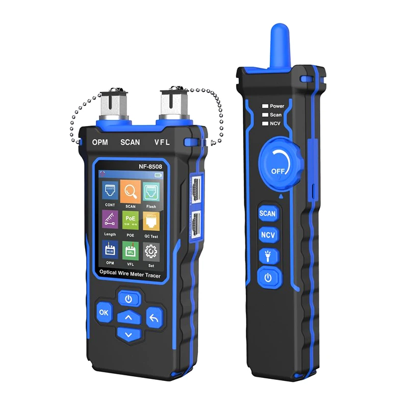 

New NF-8508 Fiber Tracker POE Network Tester Cable Length Tester OPM Visual Fault Locator