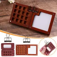 8/15Girds Empty Wooden Watercolor Palette Portable Mini Travel Watercolor Walnut Wood Paint Box Tray Box Art Painting Art Supply 1