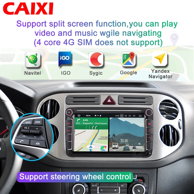 2 din Android For Volkswagen VW Polo Jetta Skoda Octavia Golf 5 7 Touran  Car Radio Multimedia Player Carplay Auto GPS Navigation - AliExpress