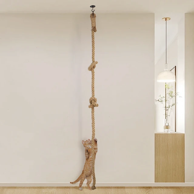 Ceiling-Mounted Cat Climbing Rope Tree 3
