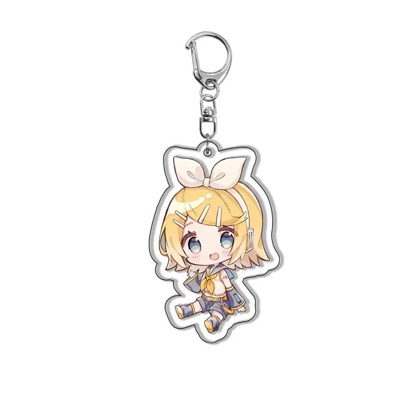 Game Hatsune Miku LAITO MEIKO Kagamine Rin Len Cosplay Acrylic Key Chain Keychain Pendant Prop Accessories Xmas Gift