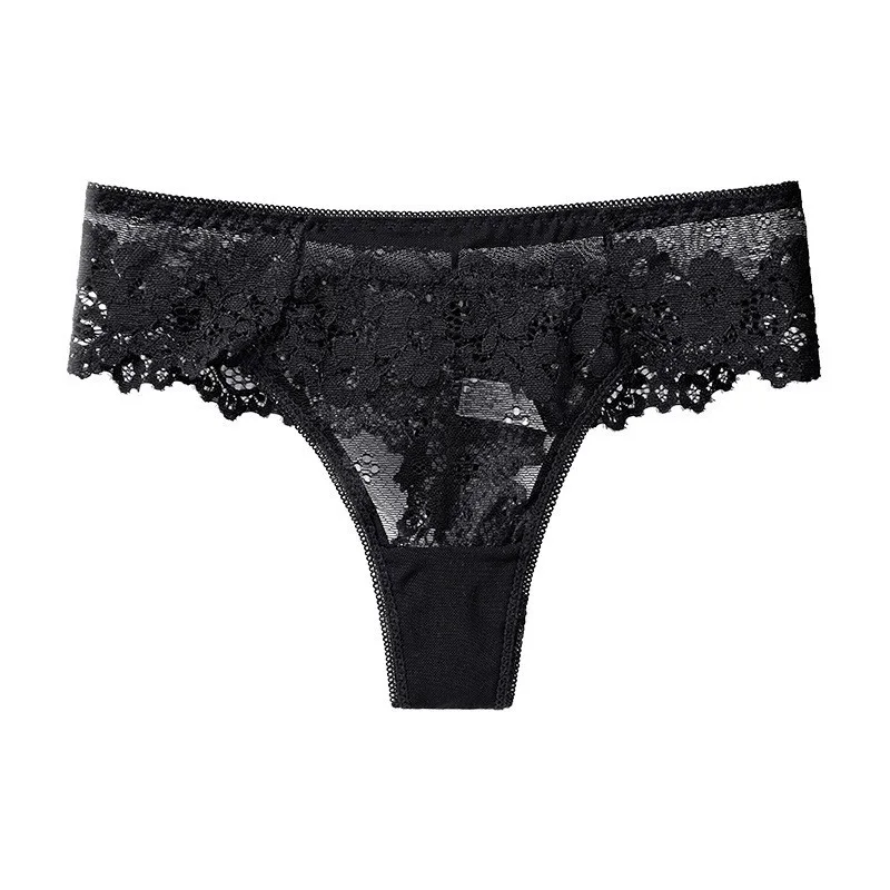 Sexy Lace Panties Women Low-waist Underwear Thong Ladies G String Breathable Lingerie Temptation Embroidery Intimates