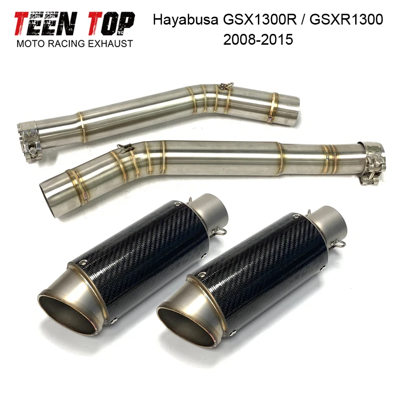 For Suzuki Hayabusa GSXR1300 2008-2017 Exhaust Pipe Motorcycle Exhaust System Muffler Escape Moto GSXR1300R Middle Connect Tube