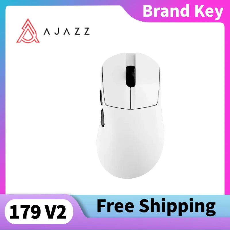 Ajazz aj179 v2 max sem fio três modos mouse mão direita paw3311