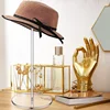 Clear Acrylic Hat Stand and Wig Holder Rack with Pedestal and Round Base Tabletop Organizer Storage Rack Baseball Showcase 4