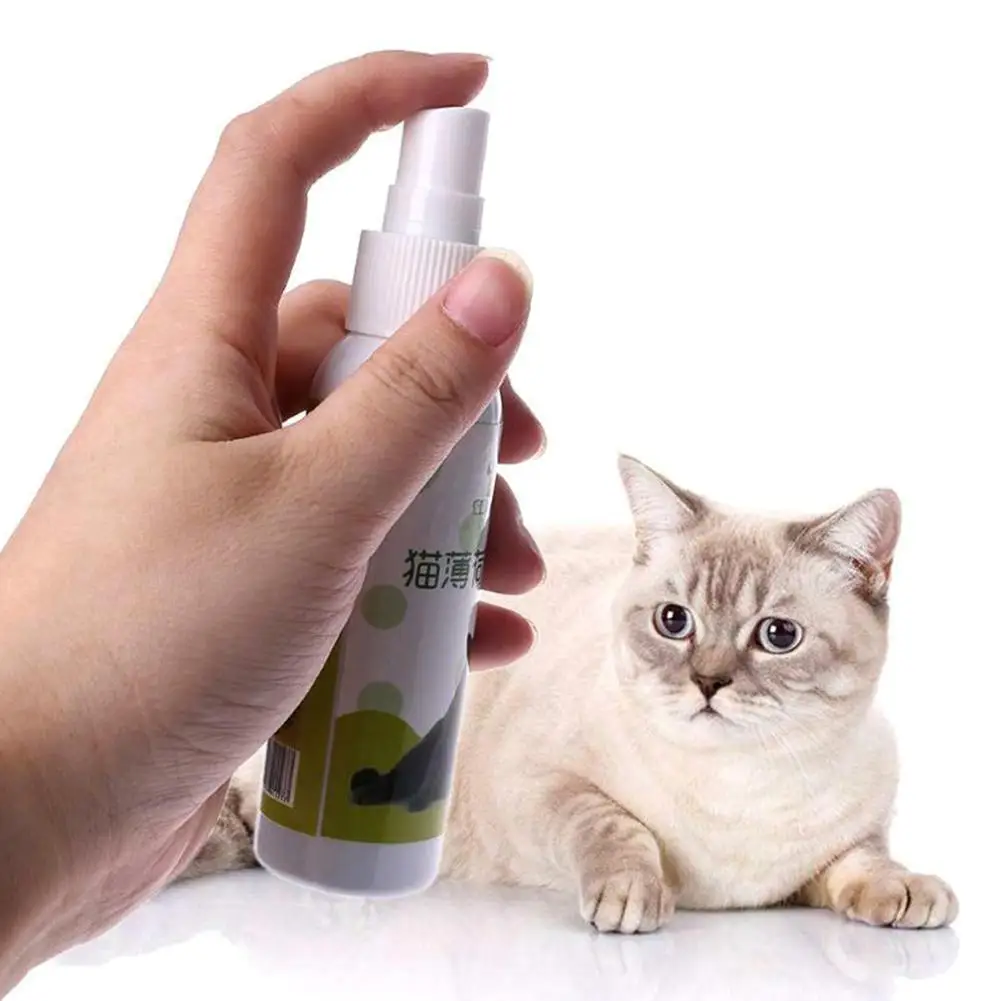 Cat Catnip Spray 50ml Cat Catnip Spray Natural Healthy Safe Long-term Effect Soothe Mood Scratching Pad Inducer Pet Training Spray Pet Supplies