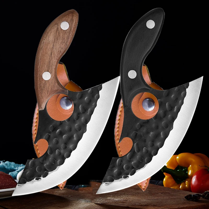 Forged Meat Slicing Knife Fish Fillet Cutting Cleaver Stainless Steel Peeling Kitchen Boning BBQ Utility Chef Knife kitchen knife meat cleaver